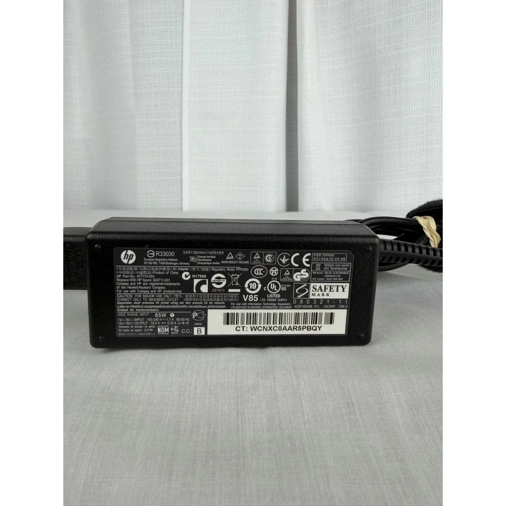 OEM HP 65W AC Adapter Laptop Charger Power Supply 677774-003 R33030 BIG TIP